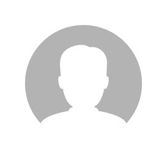 Man silhouette in circle. Vector icon.