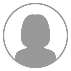 Female user avatar. Vector icon.