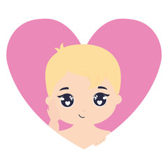 cute and little baby in heart love