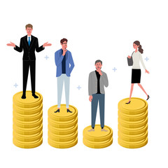  ビジネス　コンセプト　コインと人々　イラスト　