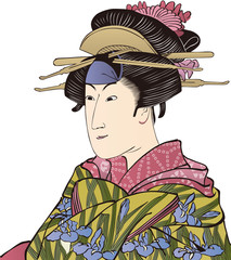 浮世絵　歌舞伎役者　女性　その2