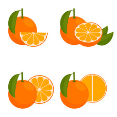 Vector orange. A set of icons.