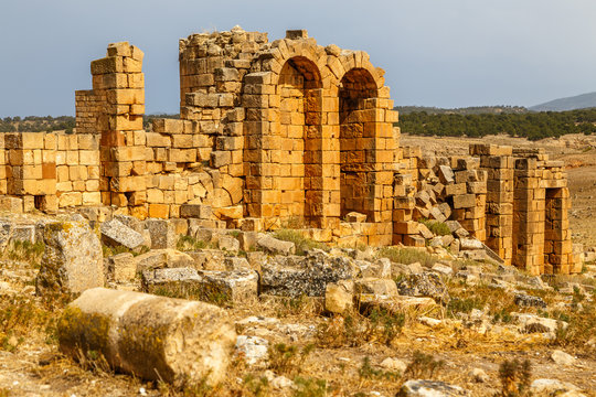 Ruins of the ancient Roman town Ammaedara (modern Haidra), Tunisia