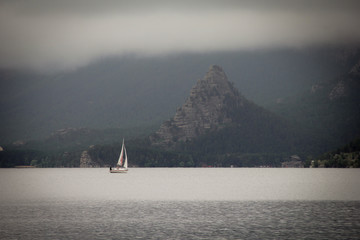 sailing boat on lake