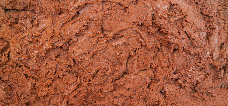 Milk chocolate ice cream texture.