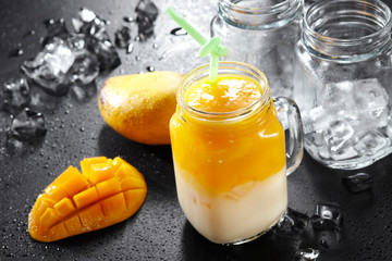 Delicious drink, mango lactic acid bacteria drink
