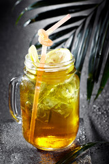Delicious drink, lemon tea