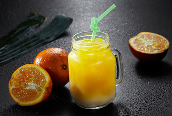 Fototapeta na wymiar Delicious drink, orange juice