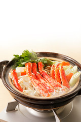 カニ鍋　Hot pot of red king crab