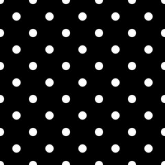 Black and white polka dot seamless. EPS 10