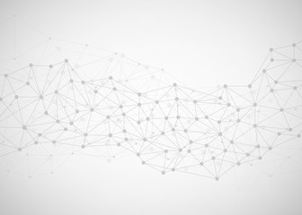 Abstract technology background with connecting dots and lines. Data and technology concept, network connection