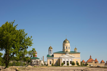 Obraz premium The Fortress Of Bender. The monument of architecture of Eastern Europe. The Ottoman Citadel. Orthodox Church of St. Alexander Nevsky. Moldova.