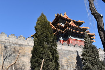Naklejka premium Building at the Tian'anmen Square near the Forbidden City in Beijing, China