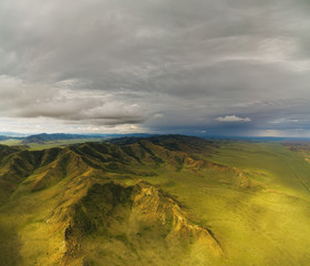 Mongolian mountain natural landscapes near