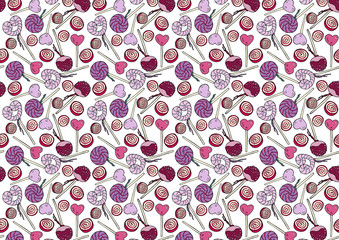 Candies pattern background