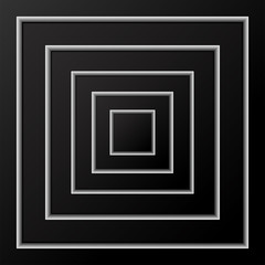 Abstract background of black squares with shadow, paper layers