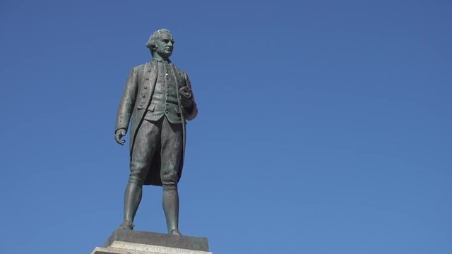 Statue of Captain Cook in St Kilda, Melbourne, Australia