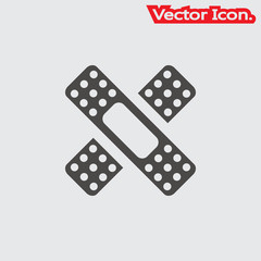 Bandage icon isolated sign symbol and flat style for app, web and digital design. Vector illustration.