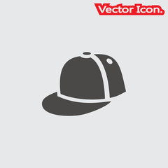cap icon isolated sign symbol and flat style for app, web and digital design. Vector illustration.