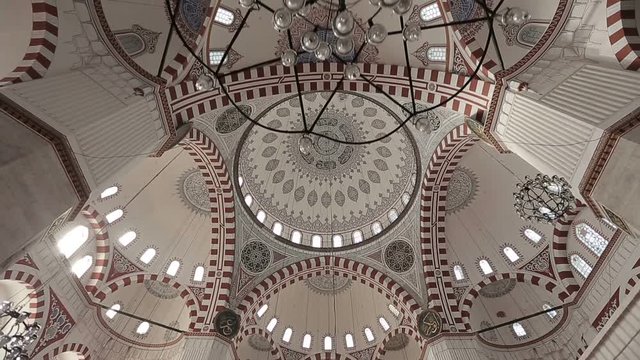 Istanbul Ottoman Sehzade Mosque Interior Dome