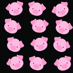 cute pig pattern