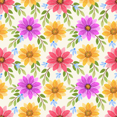 colorful flowers seamless pattern fabric textile wallpaper