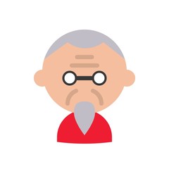 Chinese elderly vector, Chinese lunar new year flat icon