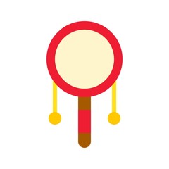 Pellet drum vector, Chinese lunar new year flat icon