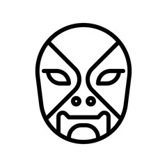 Chinese mask vector, Chinese lunar new year line icon