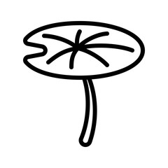 Lotus leaf vector, Chinese lunar new year line icon