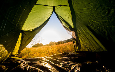 tent views on holiday