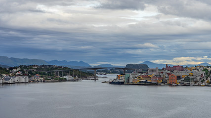 Fototapeta na wymiar Norway, Narvik, panorama view on islands