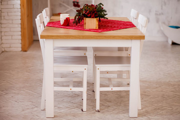 Dining table in cozy room