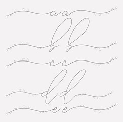 Hand Lettering floral lowercase monograms and logos