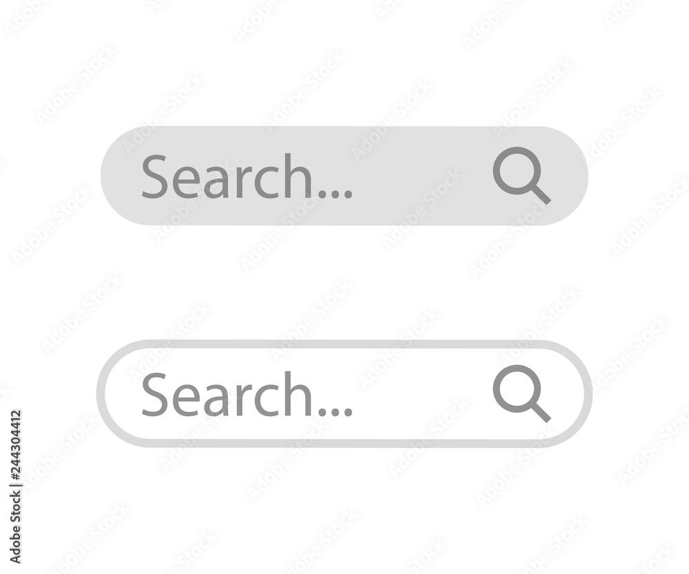 Aufkleber Search bar web page internet browser element design, search box template isolated – stock vector