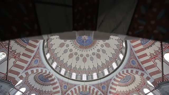 Istanbul Ottoman Valide Atik Mosque Interior Dome 4