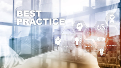 Best practice on virtual screen. Business, Technology, Internet and network concept.