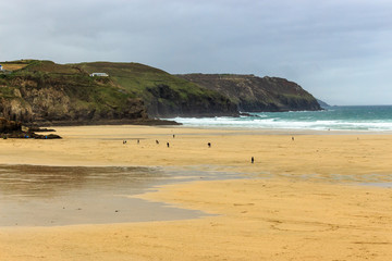 Beautiful Fistral Bay Cornwall Beach Coastline
