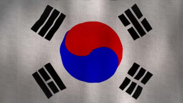South Korean National Flag animation. 1080HD
