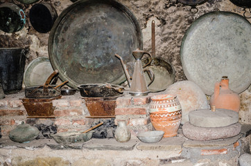 Kalambaka, Greece - June 10, 2018: Setting the exhibits of the museum as part of the Orthodox...