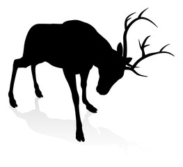 High quality animal silhouette of a deer