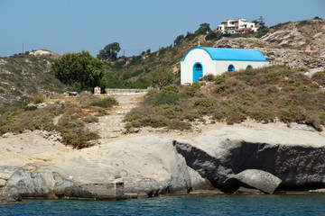 small church on Kos island greece