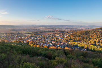 Landscape of Low Saxony in village Steinbergen , Germany