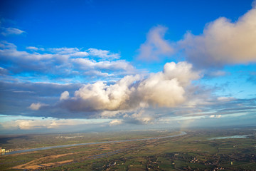 Obraz premium loire and atlantic ocean aerial view