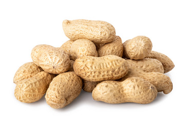 heap of peanuts in shell