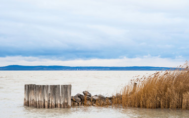 Stormy clouds at lake neusiedlersee