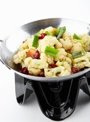 Delicious Chinese Sichuan cuisine, dried cauliflower