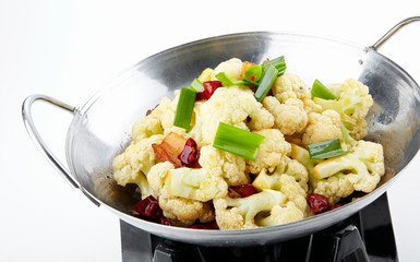 Delicious Chinese Sichuan cuisine, dried cauliflower