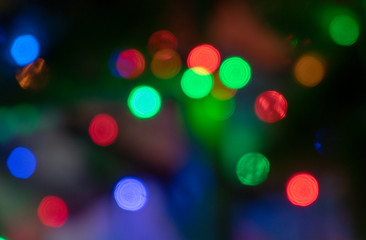 bokeh texture blurred background of multicolored lights, back blurred background