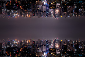 abstract mirror city landscape